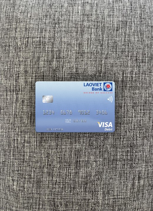 Download Laos Lao Viet visa debit card photolook front Photoshop template